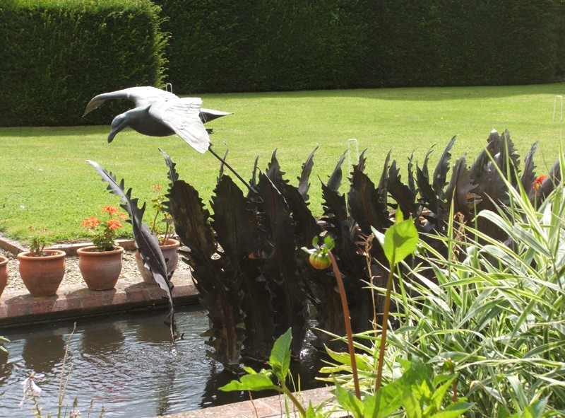 ... a water feature with fern fronds from the Downs … (Click to enlarge)