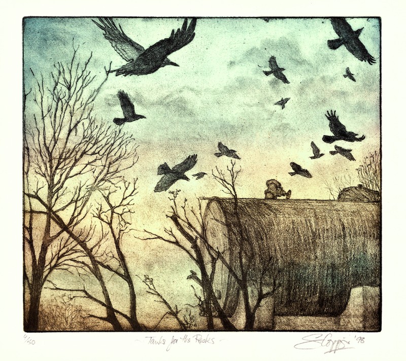 TANKS FOR THE ROOKS ... encircling tanks wintery trees (Click to enlarge)