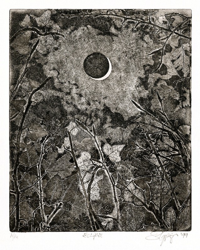 ... the silvery outline of the moon gradually disappears ... (Click to enlarge)