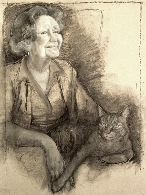 ... charcoal sketch of a great lady ... (Click to enlarge)
