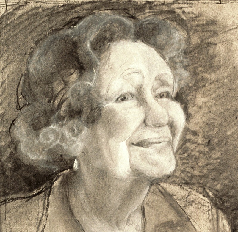 ... charcoal sketch of a great lady ... (Click to enlarge)
