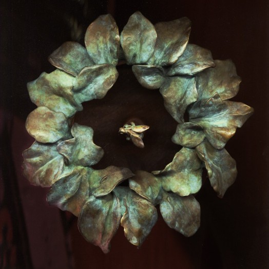 ... leaves & a bee in a ring ... (Click to enlarge)