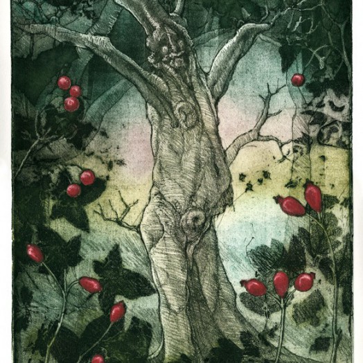 ...  a lark in the naked wet woods    (Click to enlarge)