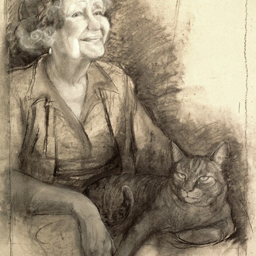 ... charcoal sketch of a great lady ... (Click to enlarge)