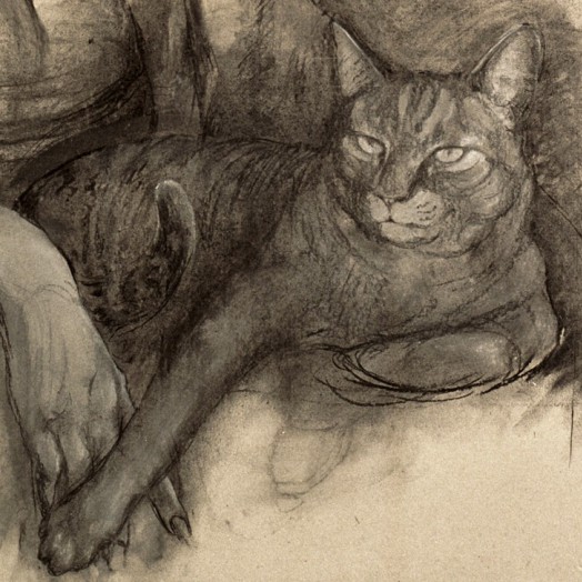 ... charcoal sketch of a great lady ... (Click to enlarge)