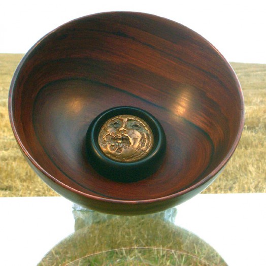 MOONLET ECLIPSE  - african blackwood & madagascar rosewood bowl by Paul Swan - Unique ...  (Click to enlarge)