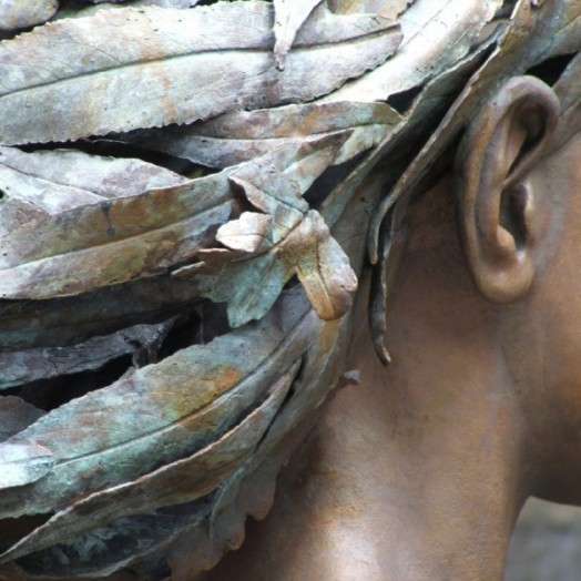 Close up of the Sprite\'s hair ... made of leaves