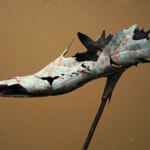 Fast and furious jazzy shoe made of bronze leaves